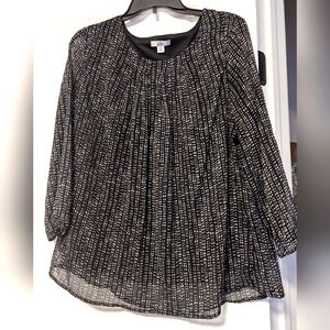 NWOT-Croft & Barrow Black and White Blouse